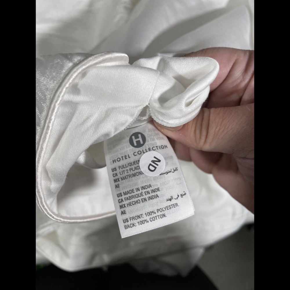 NIB Hotel Collection Olympia Full/Queen Duvet Cove - Picture 7 of 12